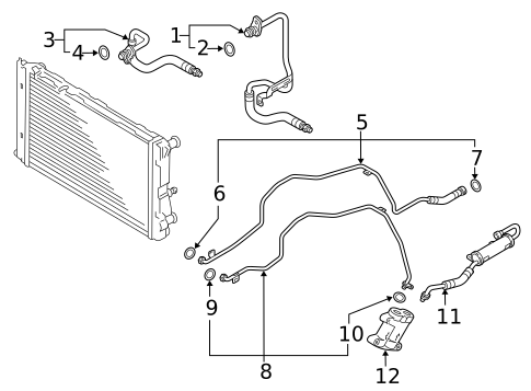 Trans Oil Cooler Lines for 2010 Audi S4 #0