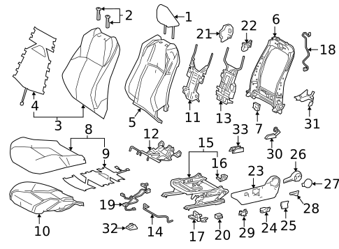Driver Seat Components for 2021 Toyota C-HR #1