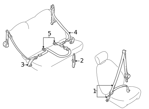 Front Seat Belts for 2007 Suzuki Aerio #0