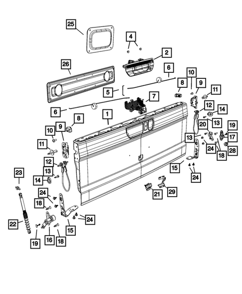 Pickup Box and Fuel Filler Door for 2024 Jeep Gladiator #1