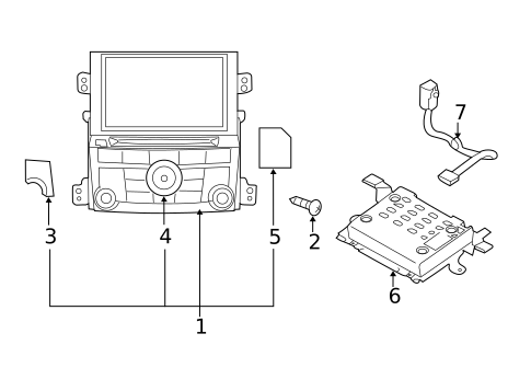 Navigation System Components for 2013 Subaru Legacy #0