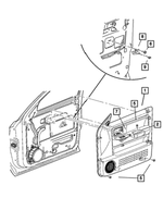 5JX091DVAE - Interior Trim: Front Door Trim Panel, Left for Mopar Image