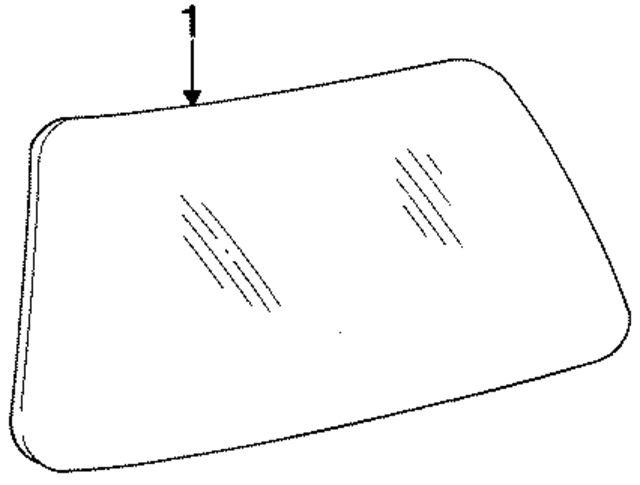 E3TZ1003100A - Body: Glass Panel for Ford: Bronco II, Ranger Image