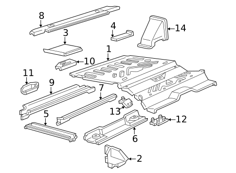 Rear Body & Floor for 2001 Ford Explorer Sport #0