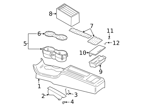 Center Console for 2001 Volkswagen Passat #2