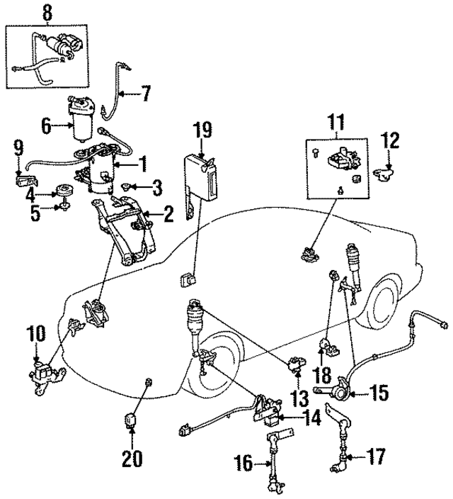 8919150010 - : Suspension Yaw Sensor for Lexus Image