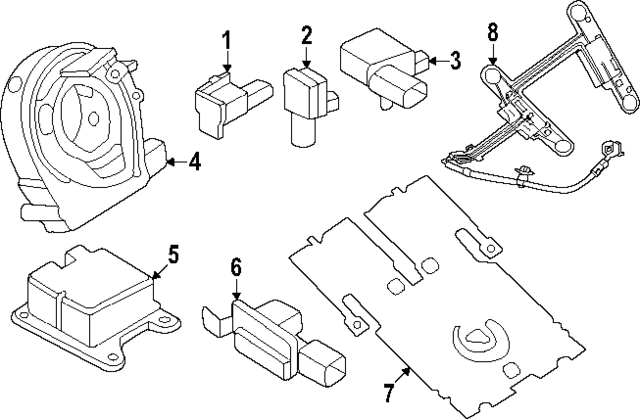 R2TZ14B422F - : Passenger Discriminating Sensor for Ford Image