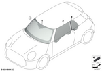 51357365772 - Vehicle Trim: Side Window with Pillar Guide, Rear Rgt for Mini Image