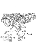 53013710AC - 3.7L Gas; Engine: Engine Oil Splash Guard, Secondary for Mopar Image