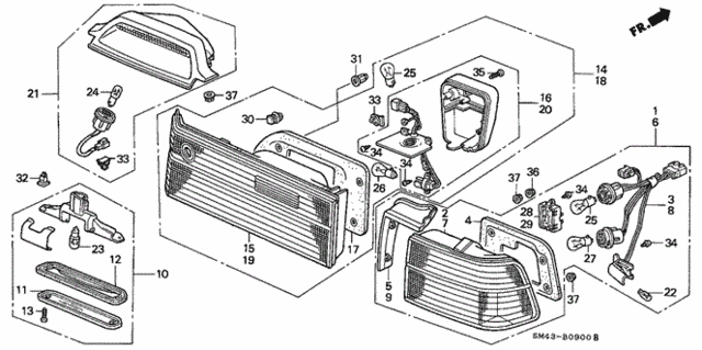 Taillight (1) for 1991 Honda Accord #0