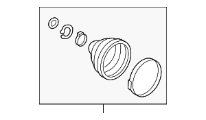 49536F2300 - : CV Joint Boot Kit for Hyundai Image