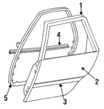 F7BZ5824631AA - Body: Door Shell for Ford: Aspire Image