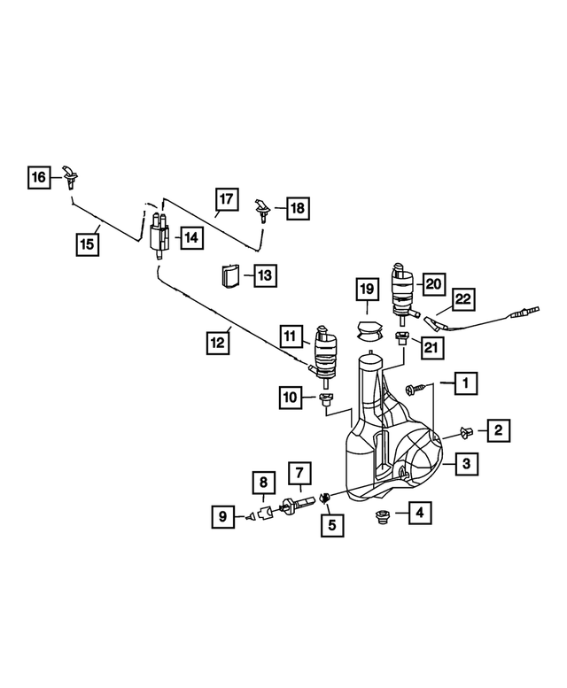 68064260AA - Electrical: Washer Reservoir for Mopar Image