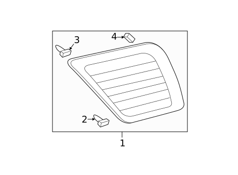 Glass & Hardware for 2009 Toyota 4Runner #0