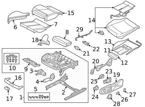 Passenger Seat Components for 2019 Audi S4 #0