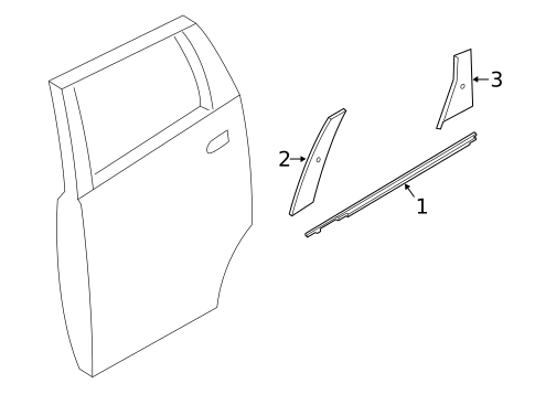 Exterior Trim - Rear Door for 2017 Nissan Versa Note #0