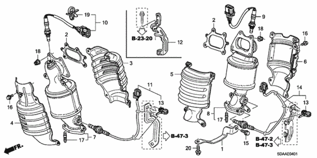 Converter (V6) for 2007 Honda Accord #0