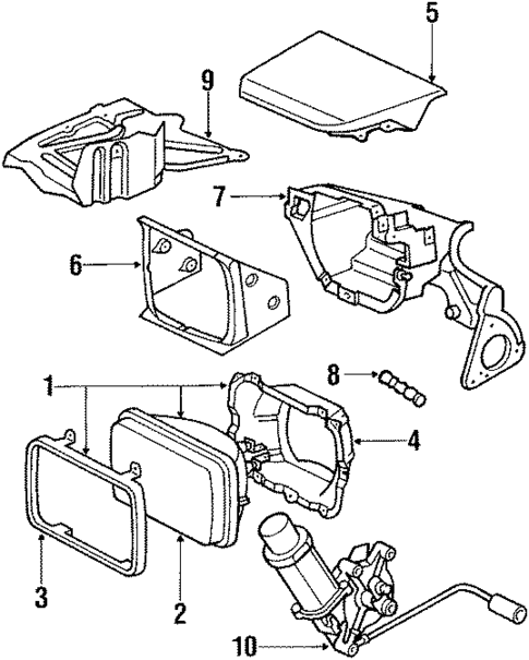 Headlamp Components for 1986 Toyota Supra #0