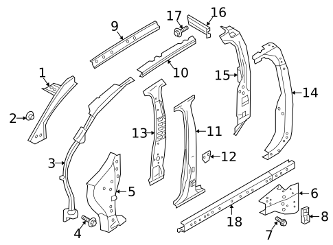 Hinge Pillar for 2023 Nissan TITAN #0