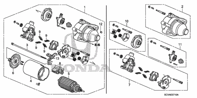 Starter Motor (Mitsuba) for 2008 Honda Element #0