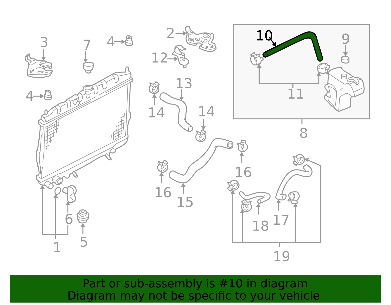 2004-2006 Nissan Sentra Engine Coolant Reservoir Hose 21741-6M110 | OEM ...