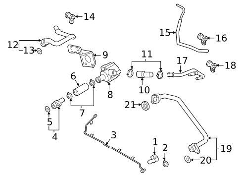 Hoses & Lines for 2022 Porsche Cayenne #0