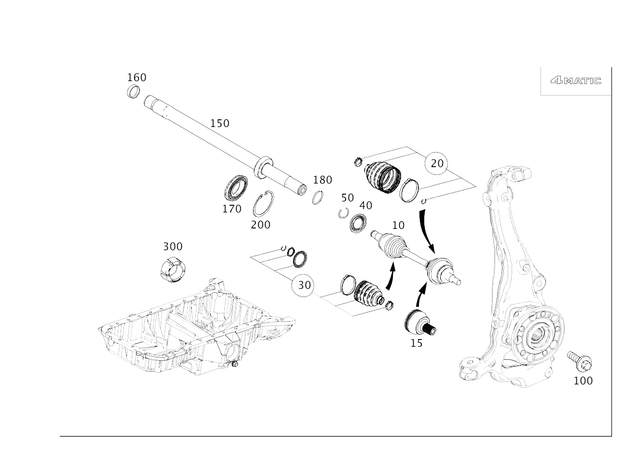 222330450364 - Front Axle: Constant-Velocity Joint for Mercedes-Benz Image image