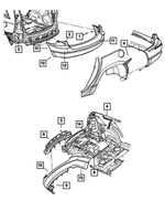 4857638AG - Frames and Bumpers: Fascia To Body Plate, Right for Mopar Image image