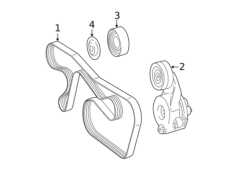 Belts & Pulleys for 2009 Mercedes-Benz E320 #0