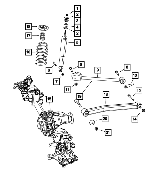 68003303AG - Front Suspension: Suspension Shock Absorber Kit for Mopar Image