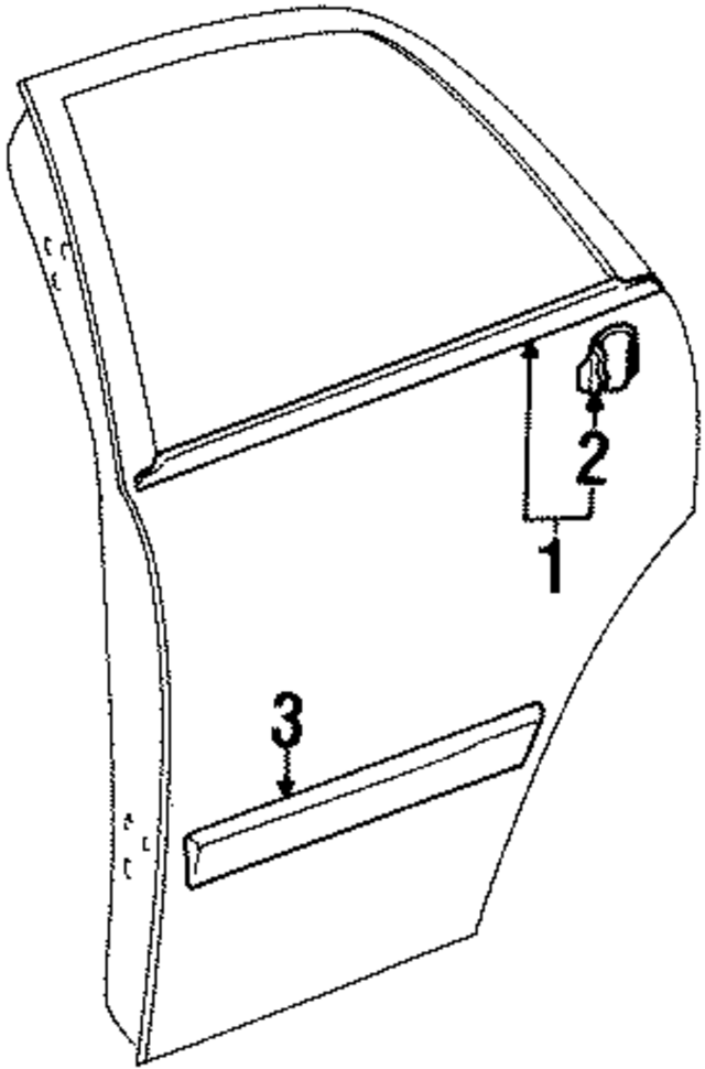 94858545 - : Belt Weather-Strip for GM Image