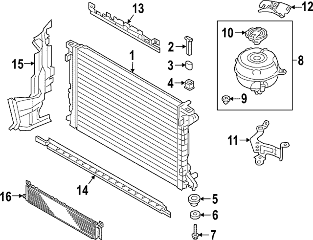 4K8121329 - Cooling System: Duct for Audi Image