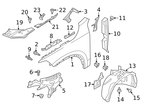 Fender & Components for 2017 Volvo V90 Cross Country #0