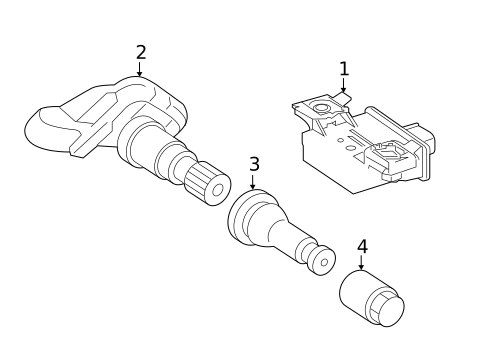 Tire Pressure Monitor Components for 2021 Mercedes-Benz Sprinter 1500 #1