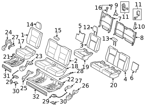 Rear Seat Components for 2019 Ford F-150 #1