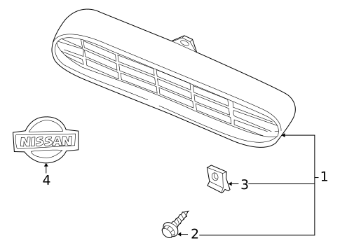 Grille & Components for 2002 Nissan Quest #0