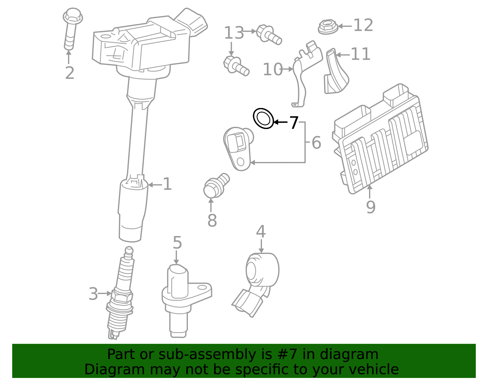 2019-2026 Toyota Engine Camshaft Position Sensor O-Ring 90301