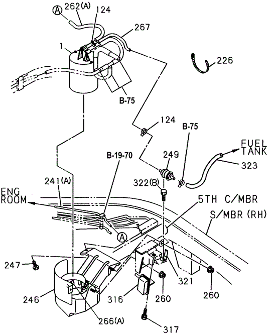 Fuel Canister (2) (DX) for 1996 Honda Passport #0