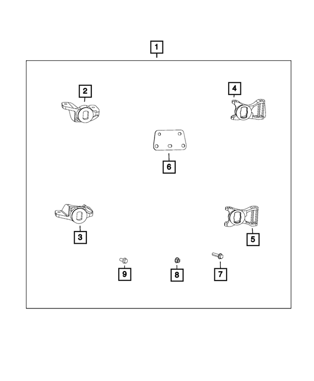 « 68535575AA – Mopar Accessories - Component Parts : Fixation Support, Côté Droit Arrière pour Mopar Image »