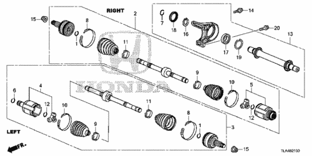 Driveshaft - Half Shaft (1) for 2020 Honda CR-V #0