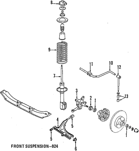 Front Suspension for 1987 Porsche 924 #0