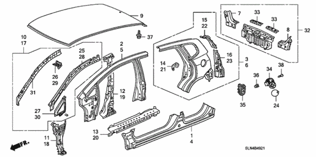 Outer Panel - Rear Panel (Old Style Panel) for 2007 Honda Fit #0