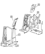 5HP37BD1AB - : B Pillar Upper Trim Panel, Left for Mopar Image
