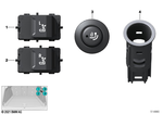 61315A2BCB9 - Vehicle Electrical System: Switch, Remote Backrest Release, Right for BMW Image