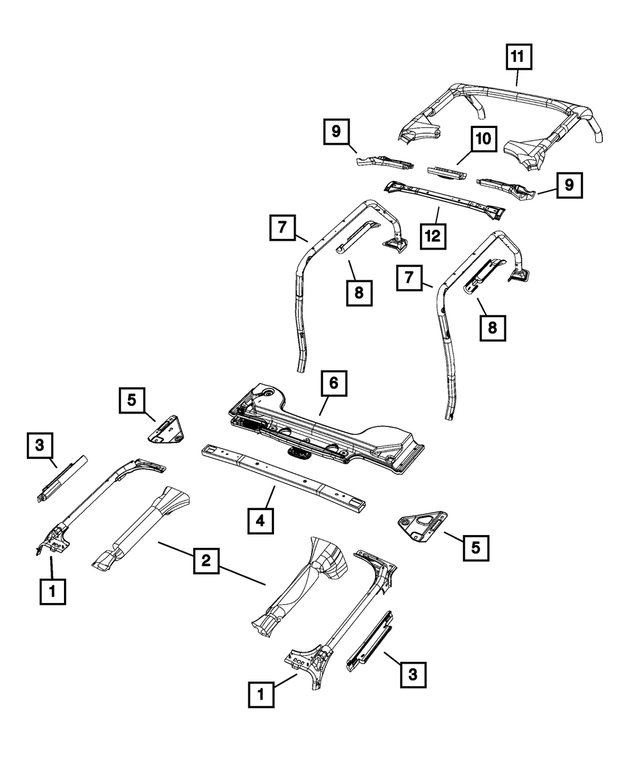 « 55395589AE – Body Sheet Metal Except Doors : Sport Barre pour Mopar Image »