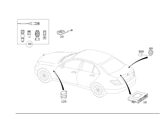 2048200037 - : Parts Kit, Plug for Mercedes-Benz Image