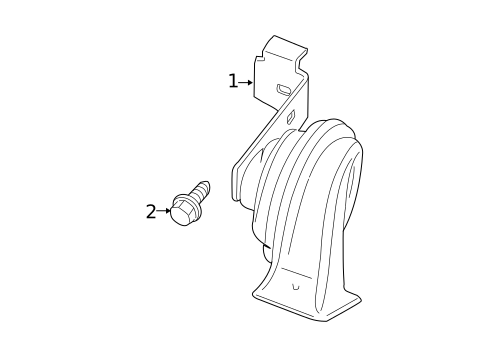 Horn for 2012 Ford Escape #0