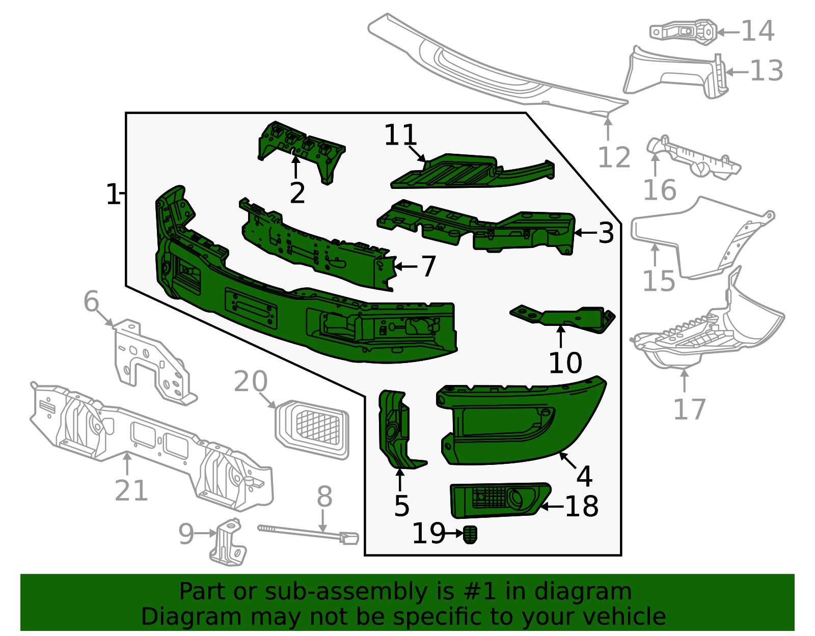 2023-2026 Chevrolet Silverado 1500 Bumper Assembly 85735921 GM ...
