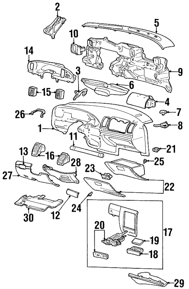F8OZ5404459BAC - : Instrument Panel Knee Bolster for Ford Image