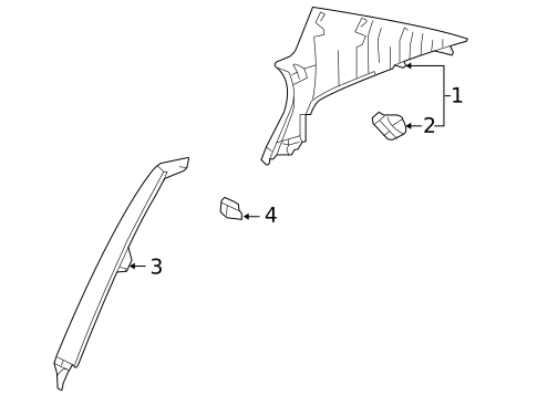 Interior Trim - Quarter Panels for 2011 Lexus GS450h #0